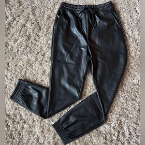 Women’s leather joggers size extra small H & M